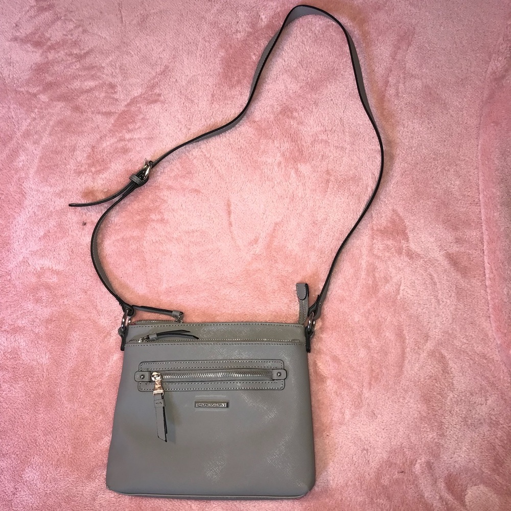 Dana Buchman grey leather purse